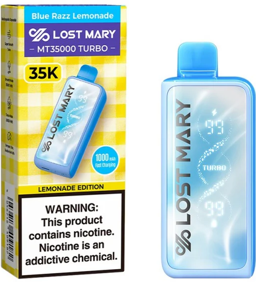 Lost Mary: MT35000 Turbo-Blue Razz Lemonade
